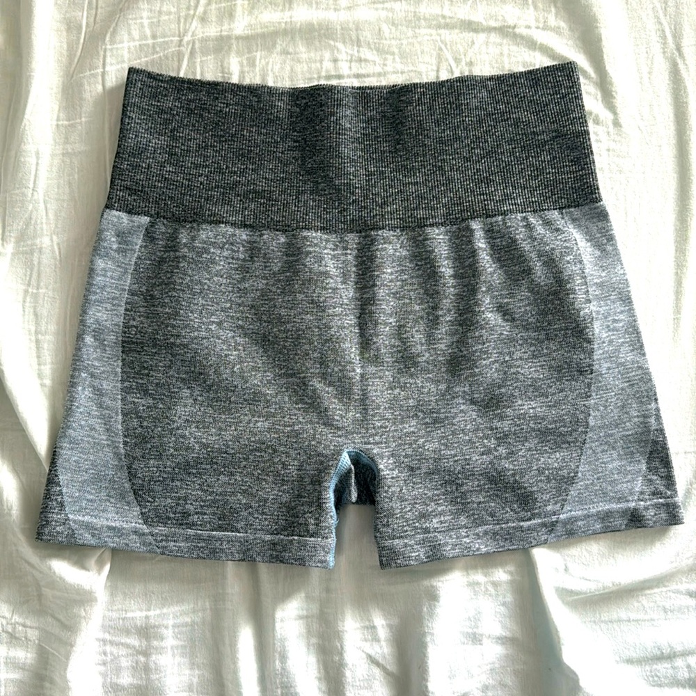 Pink Victorias Secret Women Activewear Shorts S Blue Seamless Workout Yoga